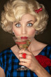 Pretty Retro Blonde Woman with Martini Pretty Retro Blonde Woman with Martini