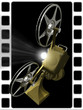 Projector film shows a film Projector film shows a film