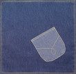 Pocket on a denim fabric
