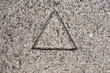 Triangle in stone Triangle in stone