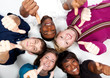 Faces of smiling Multi-racial college students