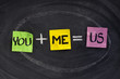 you and me - relationship concept you and me - relationship concept