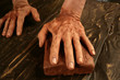 pottery craftmanship potter hands work clay pottery craftmanship potter hands work clay