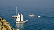 Três barcos de recreio.