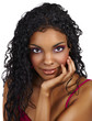 Beautiful African woman with curly hair