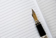 fountain pen and blank page