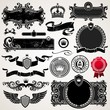 Set of royal ornate frames and elements