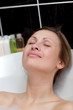 Relaxed woman having a bath Relaxed woman having a bath