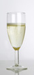 A glass of champagne