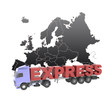 Camion de transport express sur europe Camion de transport express sur europe