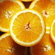 Orange halves (overhead view)