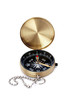 Golden compass isolated