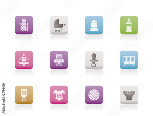 Babies Online Shopping on Child  Baby And Baby Online Shop Icons   Vector Icon Set    Stoyan