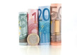 Foto: euro banconote arrotolate euro banconote arrotolate
