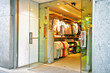 Showcase and gate into the shop. Madrid. Spain