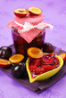 homemade preserves of plums
