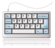 White keyboard. Vector illustration.