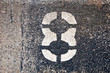 The numeral eight stencil The numeral eight stencil