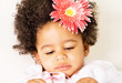 Pretty little girl with a flower Pretty little girl with a flower