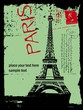 eiffel post card vector