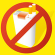 vector illustration of a no smoking sign