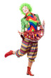 Happy posing female clown
