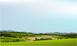 Green landscape with mountains