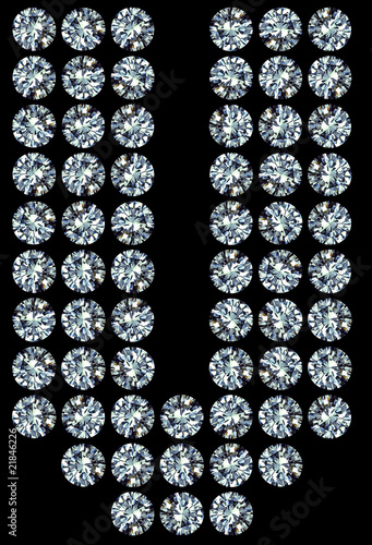 Illustration: Diamond letter - V , Diamant-Buchstabe Diamond letter - V , Diamant-Buchstabe