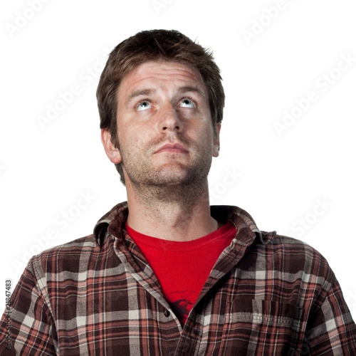 Photo: Man looks to the heavens Man looks to the heavens