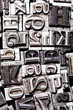 A selection of random letterpress type characters