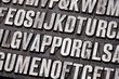 A selection of random letterpress type characters