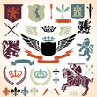 Vector: Heraldry Icon Vector Set. Colors are easily editable. Heraldry Icon Vector Set. Colors are easily editable.