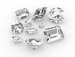 Set of beautiful white diamonds Set of beautiful white diamonds
