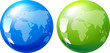 Blue and green Earth