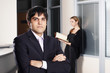 The businessman with the colleague