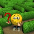 Illustration: Smilie im Labyrinth Smilie im Labyrinth