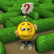 Illustration: Smilie sucht den Weg aus dem Labyrinth Smilie sucht den Weg aus dem Labyrinth