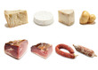 collection of cheese and italian salami collection of cheese and italian salami