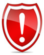 Warning security icon Warning security icon