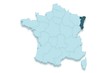 région alsace 3D détouré fond blanc ombré