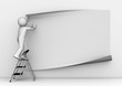 Ragasztás üres szürke plakát