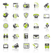 green communication icons - set 7 green communication icons - set 7
