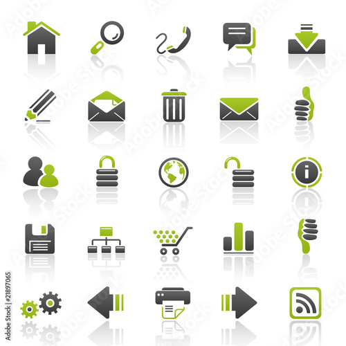 Vector: green web internet icons - set 1 green web internet icons - set 1