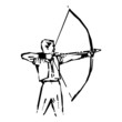 tir à l'arc, illustration