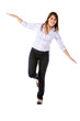 Business woman balancing