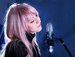 blondie with microphone