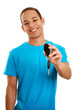 Foto: Boy holding car key Boy holding car key