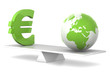 in balance - euro and earth in balance - euro and earth