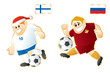 Football macots Finland Russia