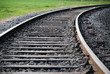 Bahnschienen in der Kurve